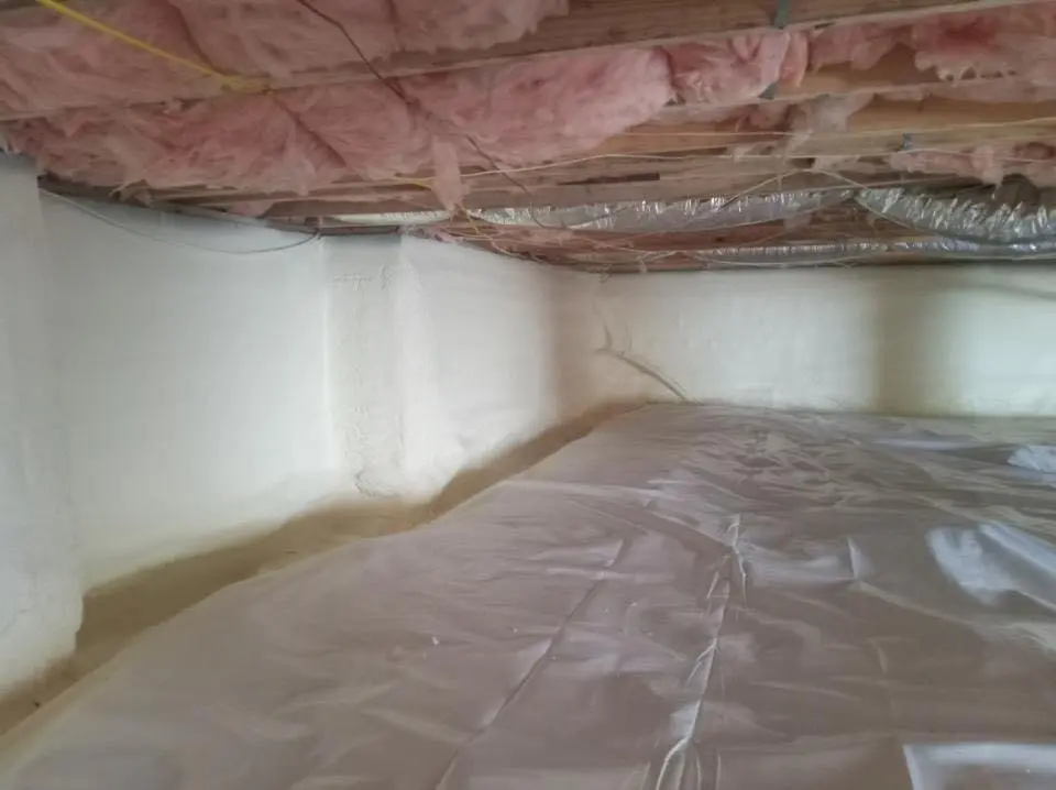 Crawl space encapsulation with closed-cell spray foam for Roof Waterproofing in Mount Carmel
