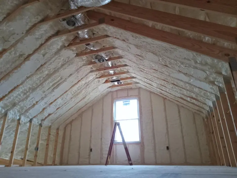 Spray foam roofing application for Crawl Space Insulation project in Mount Carmel